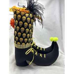 Hand Crafted WITCH BOOTS✨ Shelf Sitter Halloween Fall Decor✨9" Tall